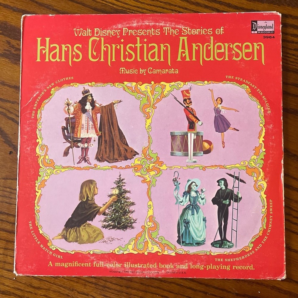 Walt Disney’s Stories Of Hans Christian Andersen LP Vinyl Disneyland 1967 3964